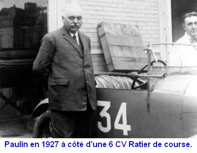 A côté d'une 6 CV Ratier de course.